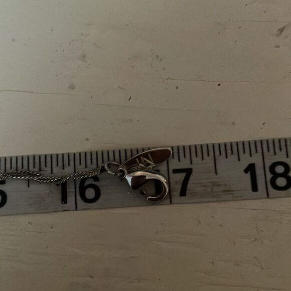 New York & Co. silver tone triple strand-shortest 17”-turquoise tone necklace - Picture 10 of 12